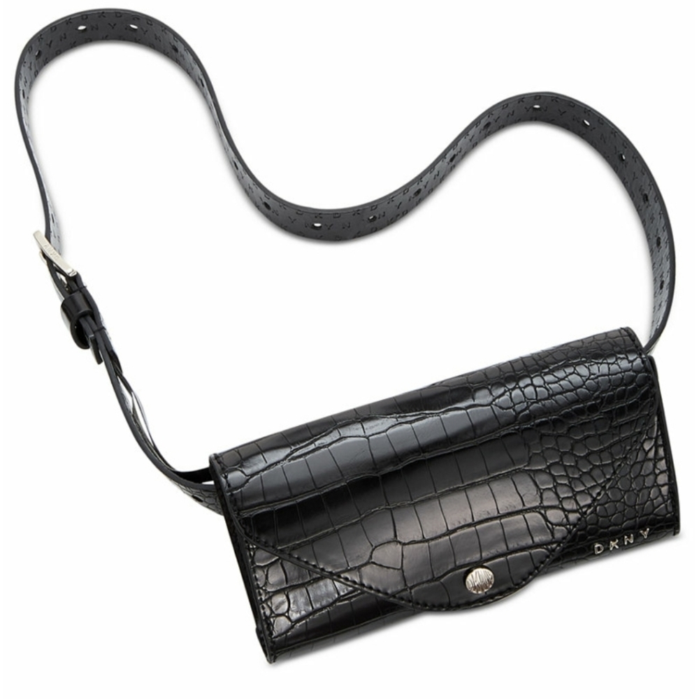 DKNY Croc-Embossed Belt Bag